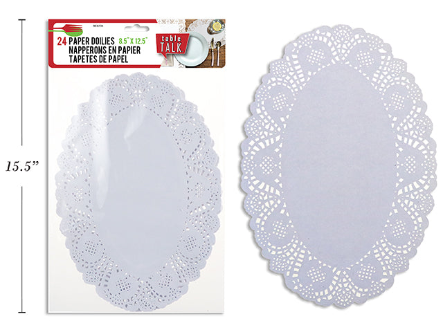 Oval Paper Doilies Large 24 Pack