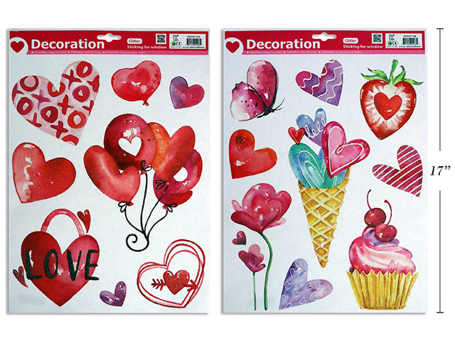 Valentines Watercolor Window Clings