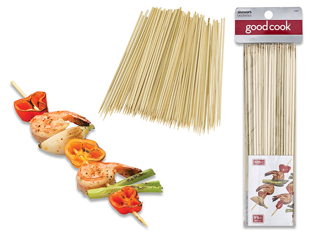 Carton of 12 Bamboo Skewers Medium 100 Pack