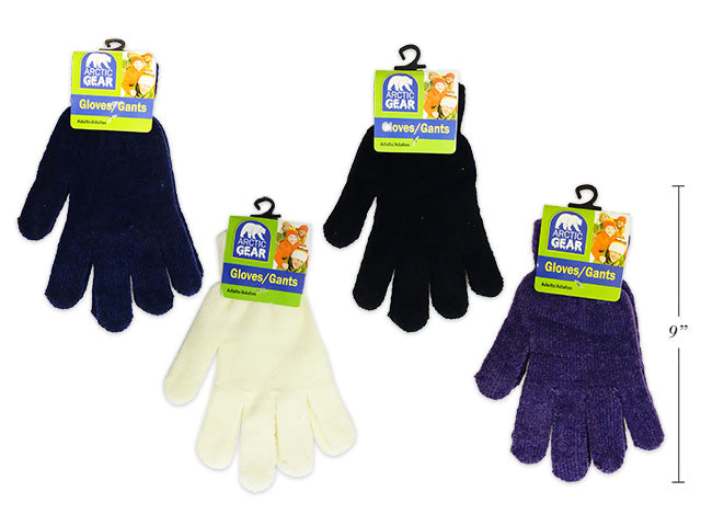 Carton of 24 Adult Chenille Gloves