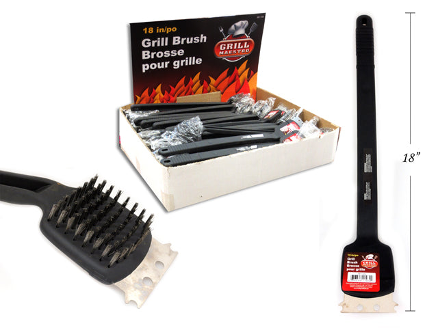 Carton of 72 Grill Brush In Display