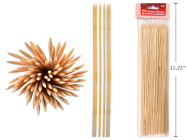 Carton of 24 Bamboo Skewers 100 Pack