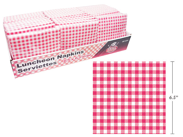 Carton of 48 Gingham Style Luncheon Napkin