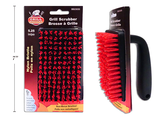 Carton of 12 Nylon Bristle Bbq Grill Hand Scrubber