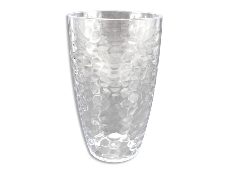 Carton of 24 Clear Hammered Finished Tumbler Large