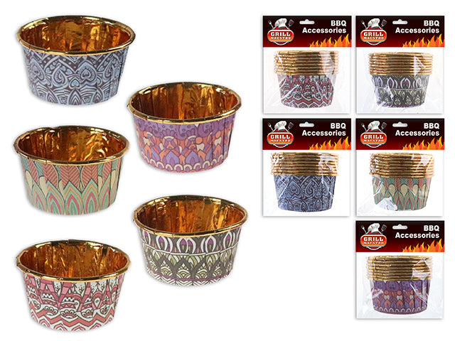 Carton of 24 Aztec Designs Foil Baking Cups