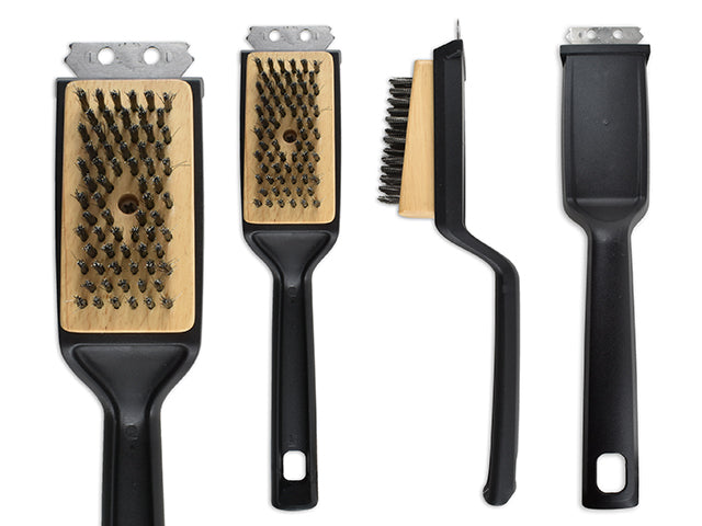 Carton of 12 Wooden Bristle Bbq Grill Brush