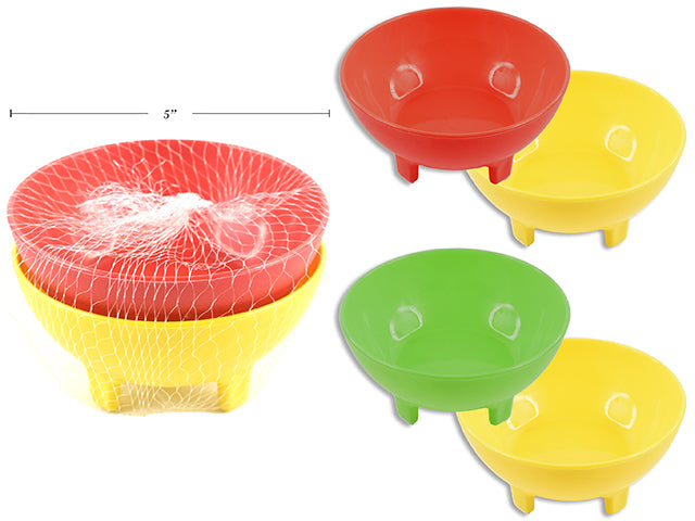 Carton of 24 Neon Plastic Salsa Bowl