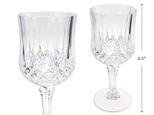 Carton of 24 Plastic Crystal Wine Glass