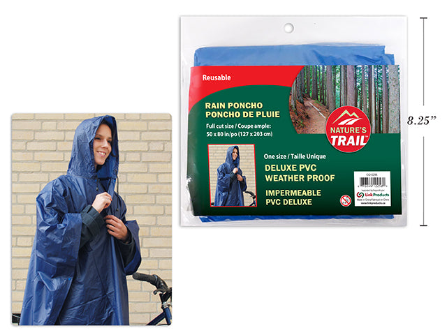 Carton of 24 Heavy Duty Pvc Rain Poncho