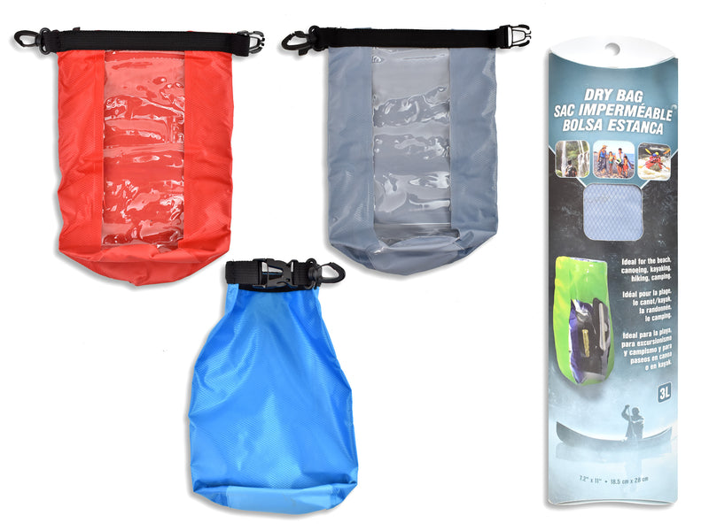 Carton of 24 Camping Dry Bag With Pvc Window