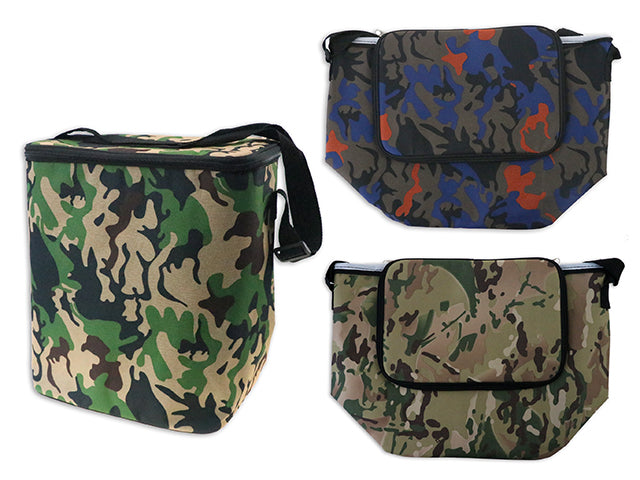 Carton of 12 Camping Camouflage Cooler Bag