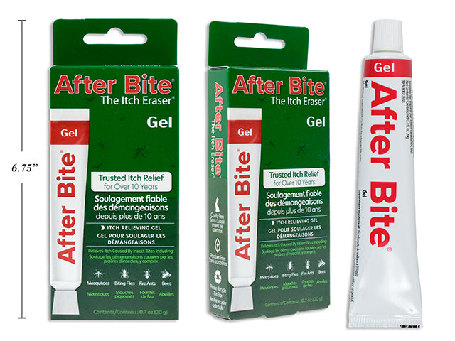 Carton of 12 After Bite Itch Eraser Instant Relief Gel