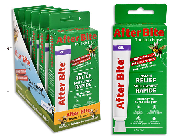 Carton of 12 After Bite Itch Eraser Instant Relief Gel