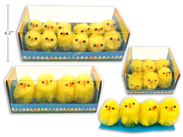 Carton of 36 Easter Chenille Chick Assortment