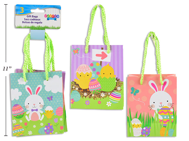 Carton of 24 Easter Matte Finish Gift Bag Small Size 3 Pack