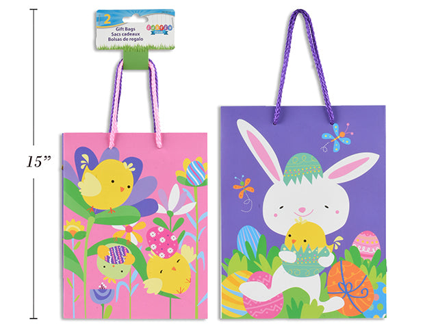 Carton of 24 Easter Matte Finish Gift Bag Medium Size 2 Pack