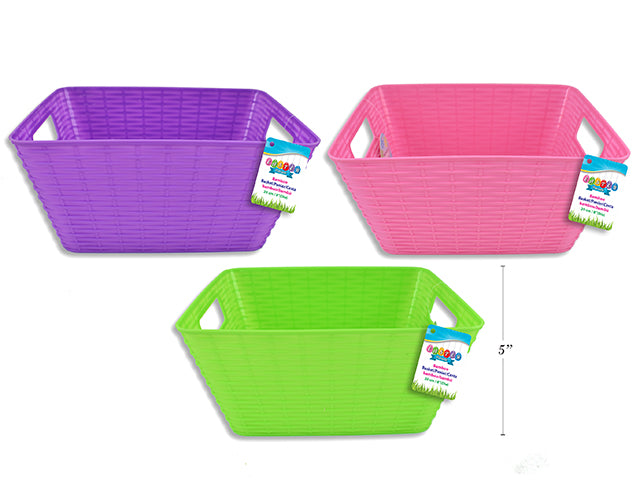 Carton of 24 Spring Woven Rectangle Basket