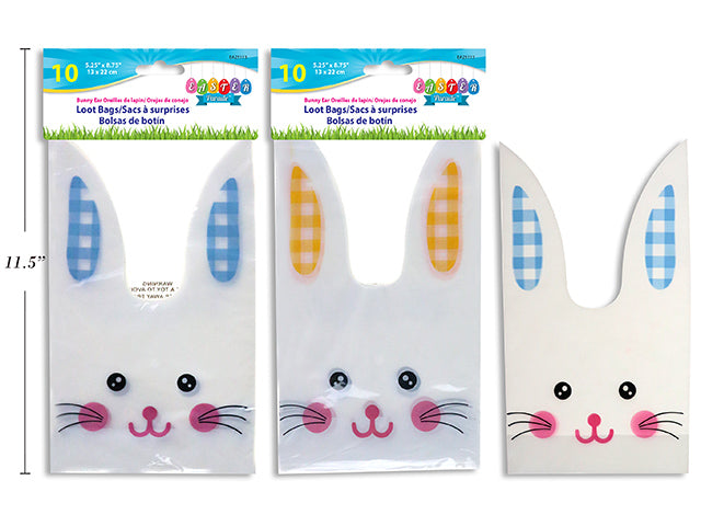 Carton of 36 Bunny Ear Easter Egg Hunt Loot Bag