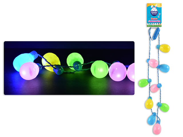 Carton of 12 Flashing Easter Egg Necklace