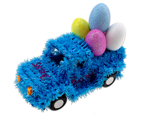 Carton of 36 Easter 3D Tinsel Car With Glitter Eggs