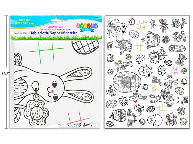 Carton of 24 Easter Color Your Own Table Cloth