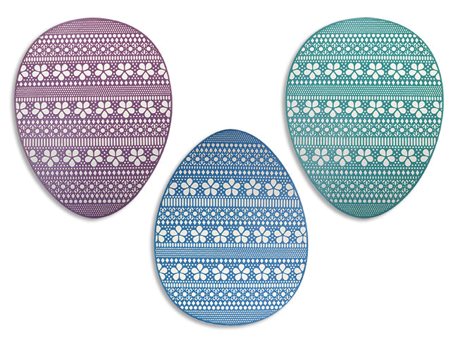 Carton of 24 Die Cut Easter Egg Vinyl Placemat