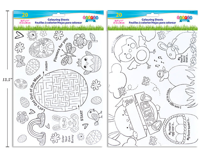 Carton of 24 Easter Coloring Sheets