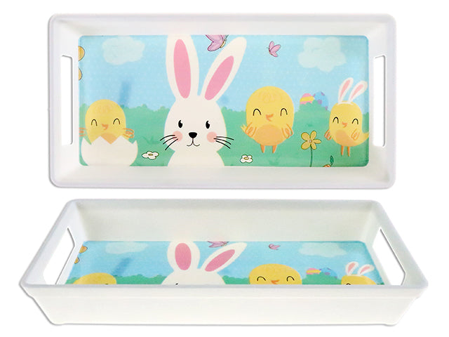 Carton of 24 Easter Printed Rectangular Serving Tray