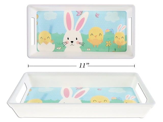 Carton of 24 Easter Printed Rectangular Serving Tray