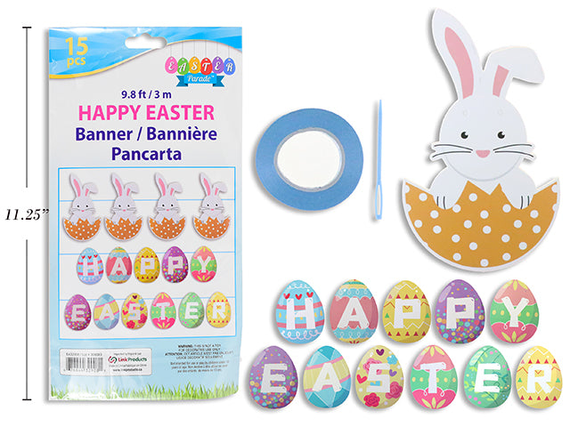 Carton of 24 Happy Easter Paper Banner