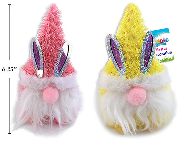 Carton of 24 Easter Tinsel Gnome Tabletop Decoration