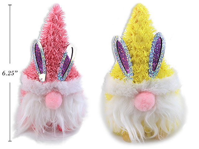 Carton of 24 Easter Tinsel Gnome Tabletop Decoration