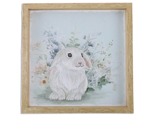 Carton of 6 11-7/8In Easter Pastel Bunny Parchment Paper Framed Decor.