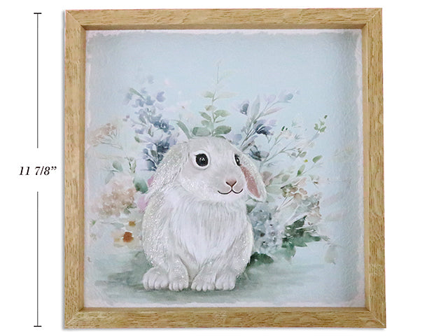 Carton of 6 11-7/8In Easter Pastel Bunny Parchment Paper Framed Decor.