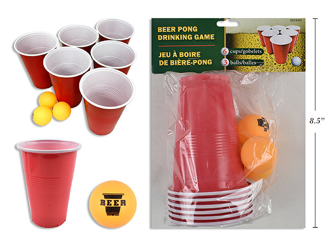 Carton of 12 Beer Pong Drinking Game Set