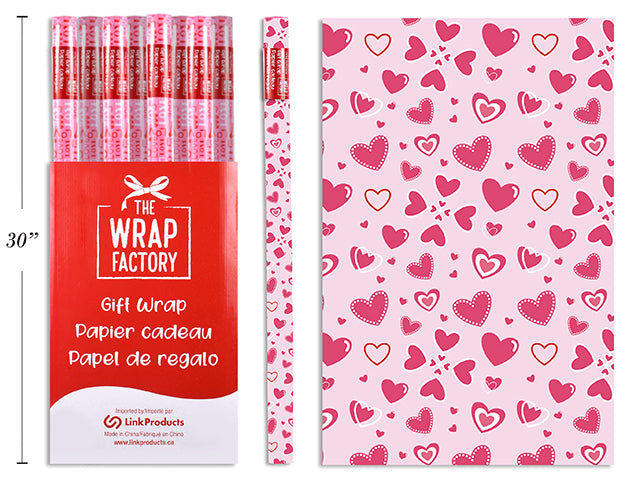 Carton of 49 Valentines Single Rose Wrap