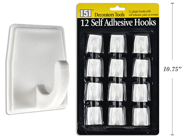 Carton of 24 Self Adhesive Multipurpose Hooks