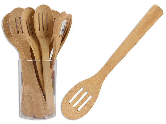 Carton of 18 MAINSTAYS BAMBOO SLOTTED SPOON