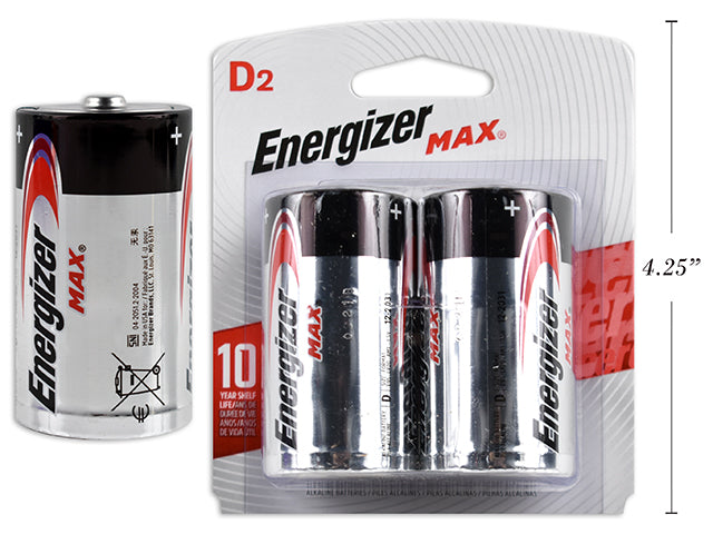 Carton of 12 Energizer Max D Batteries 2 Pack