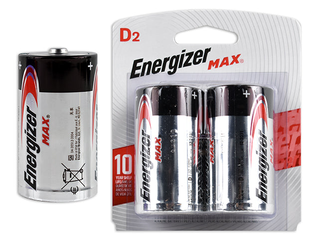 Carton of 12 Energizer Max D Batteries 2 Pack