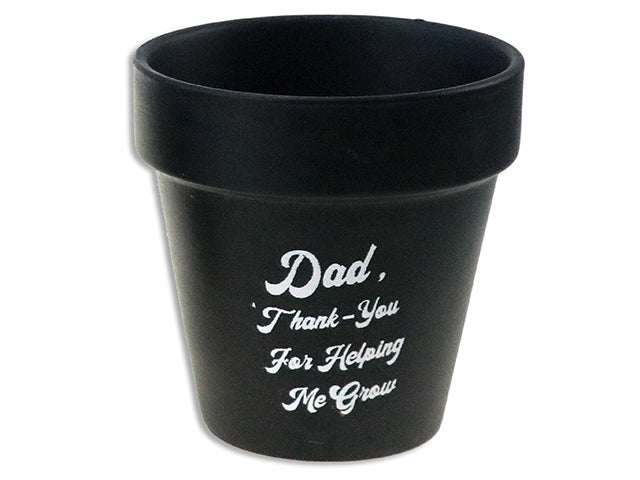 Carton of 36 Fathers Day Medium Painted Terracotta Planter With Sayings