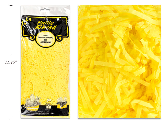 Carton of 12 Zig Zag Shred Paper Yellow 42.5G