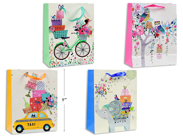 Carton of 12 Action Medium Gift Bag 18X23X8Cm 210Gsm