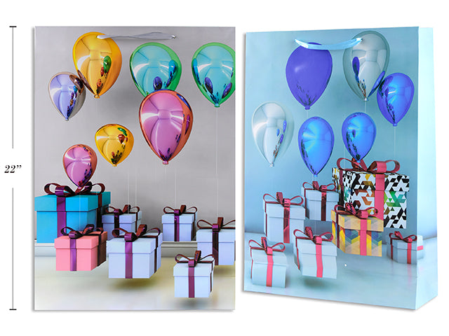 Carton of 12 Balloons Xxll Gift Bag 2 Ass 40X56X13Cm 210Gsm