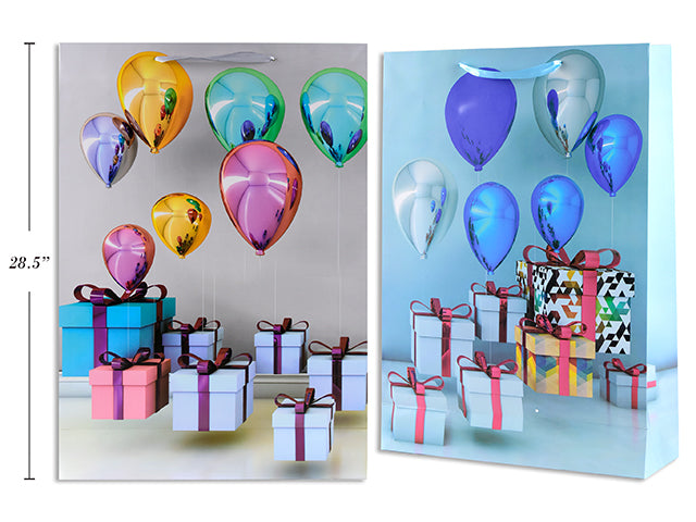 Carton of 12 Balloons Xxxl Gift Bag 2Ass 50X72X18Cm 210Gsm