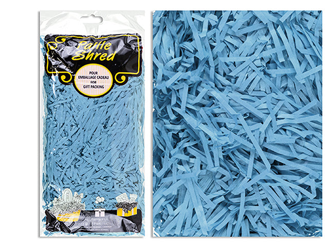 Carton of 12 Zig Zag Shred Paper Light Blue 42.5G