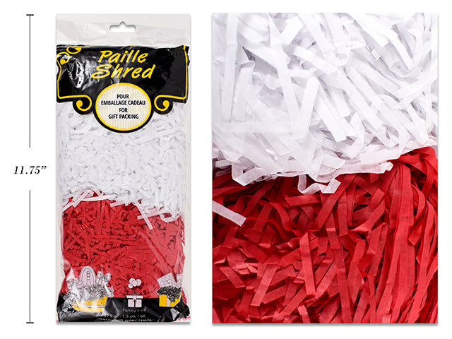 Carton of 12 Zig Zag Red & White Paper Shred 42.5G