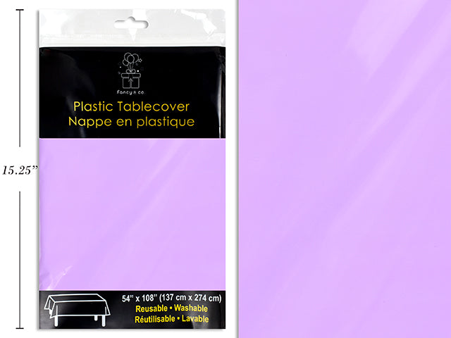 Carton of 12 Purple Plastic Rectangular Tablecover 54X108" Heavy Duty ( 40.5 Sq Ft )