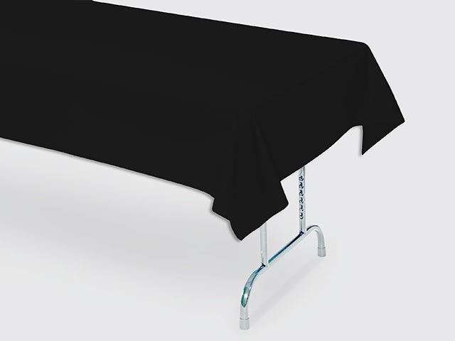 Carton of 6 Black Plastic Table Cover 40"X100' With Core